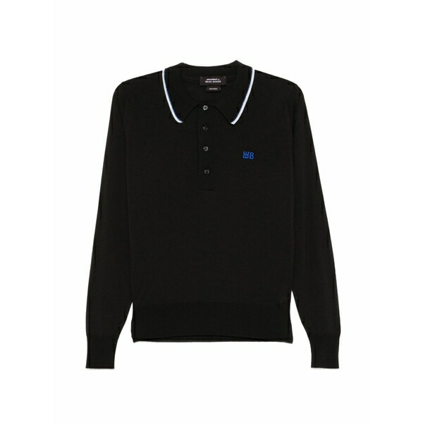 ウェールズ ボナー メンズ ポロシャツ トップス Henry collared polo shirt Brown|asty