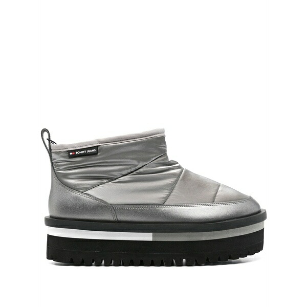 トミーヒルフィガー レディース ブーツ シューズ Padded flatform rain boots Silver