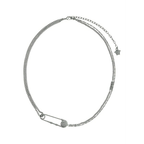 ヴェルサーチ メンズ 首飾り・チョー鉄道車両 佩び物 Bar-pin embellished necklace Silver