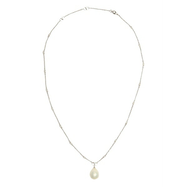 ヴァレンティノ ガラヴァーニ メンズ ネックレス・チョーカー アクセサリー V-logo chain necklace Silver|asty