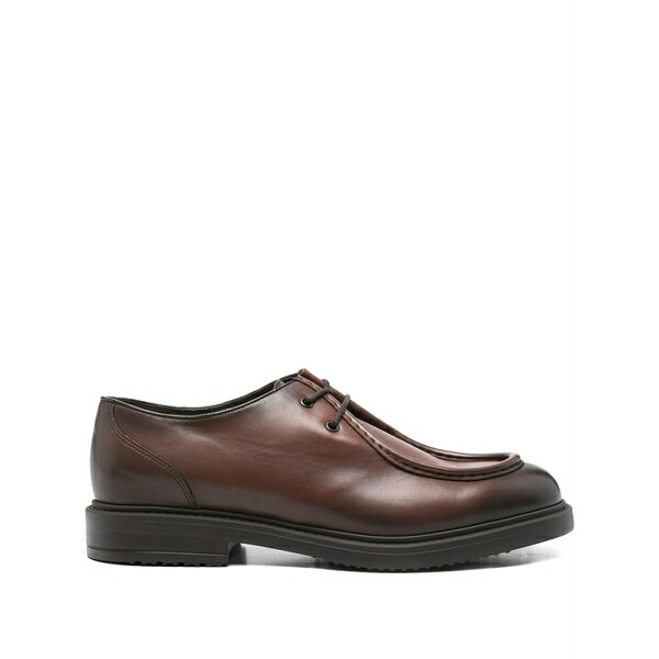 ドンカルズ メンズ 御召しものシューズ シューズ Leather lace-up shoes Brown