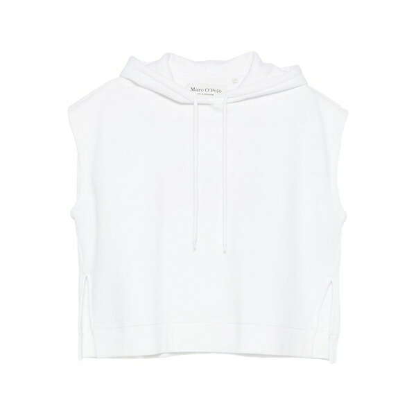 マルコポーロ レディース パーカー・スウェットシャツ アウター Side-split hoodie White