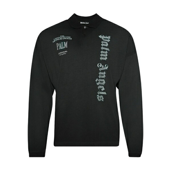 パーム・エンジェルス メンズ ポロシャツ トップス Pa dollar long-sleeve polo shirt Black|asty