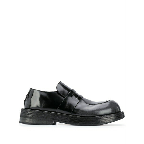 マーシル メンズ スリッポン・ローファー シューズ Musona penny loafers Black|asty