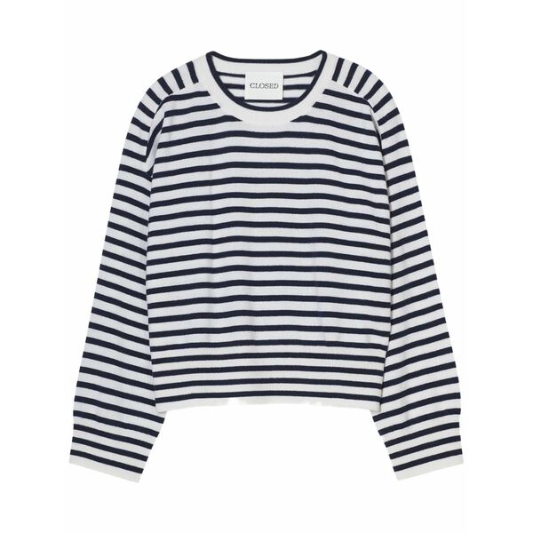 クローズド レディース 編み物\u0026スウェーター アウター Striped cashmere sweater Blue