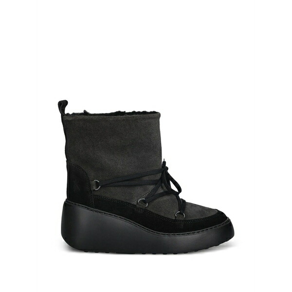 飛球英国の首都 レディース ブーツ シューズ Lace-up platform boots Grey
