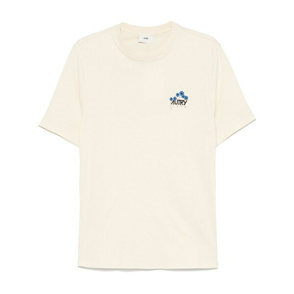 オートリー メンズ プルオーバー トップス Logo-print t-shirt Neutrals