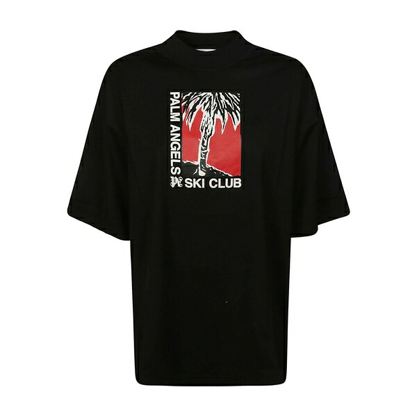 パーム・エンジェルス レディース Tシャツ トップス Ski club cotton t-shirt Black|asty