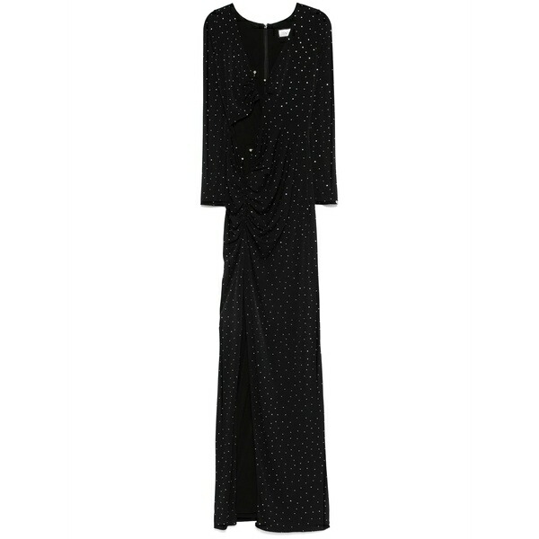 ニッサ レディース ワンピース トップス Crystal-embellished maxi dress Black｜asty