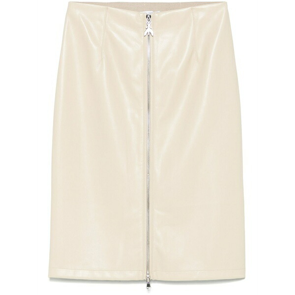 パトリツィア ペペ レディース スカート ボトムス Faux-leather midi skirt Neutrals｜asty 38,870円