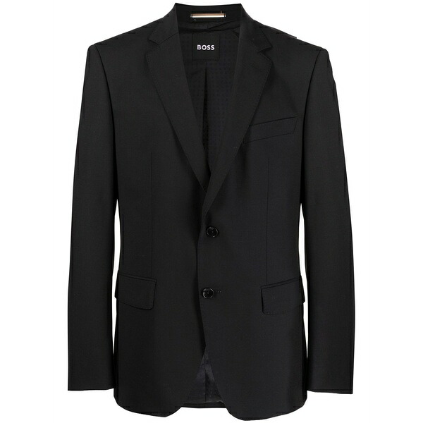 ボス メンズ ジャケット＆ブルゾン アウター Single-breasted blazer Black｜asty