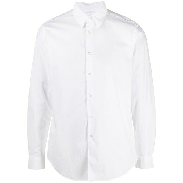 アスペジ メンズ シャツ トップス Button-up cotton shirt White|asty