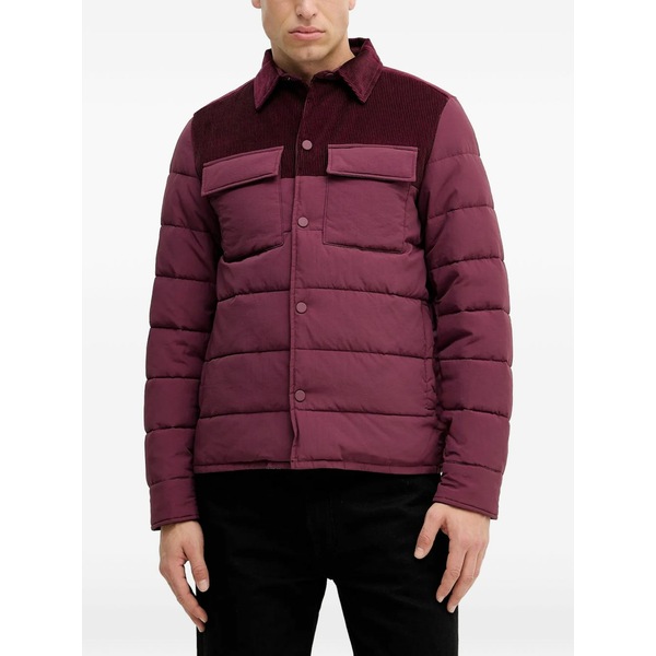 ベネトン  メンズ 上衣＆上衣 アウター Corduroy padded jacket Purple コート・ジャケット-メンズファッション