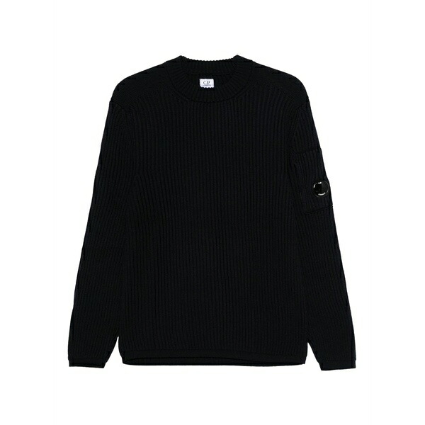 シーピーカンパニー メンズ ニット&セーター アウター Lens-embellished jumper Blue｜asty