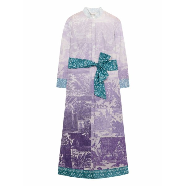 ピエール＝ルイ・マシア レディース ワンピース トップス Diomedes landscape-print belted shirt dress Purple｜asty