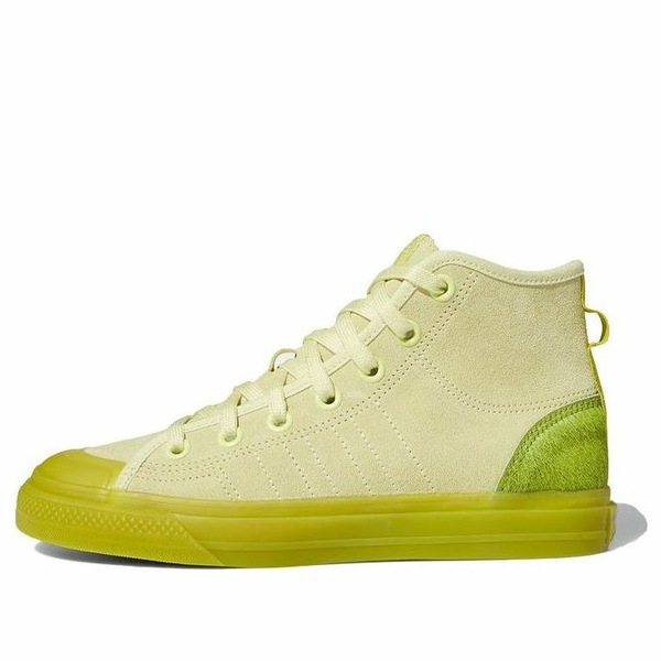 adidas アディダス レディース スニーカー  【(WMNS) adidas Nizza Hi RF \u0027Ice Yellow Green\u0027 FW4542】  大きさ US_5(22.0珊)