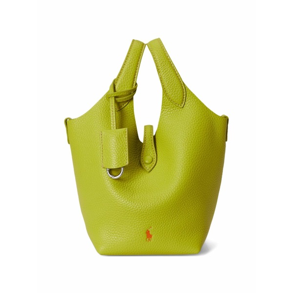ラルフローレン レディース トートバッグ バッグ Pebbled leather tote bag Yellow|asty