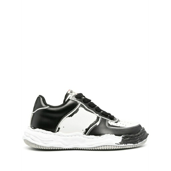 ミハラヤスヒロ メンズ スニーカー シューズ Logo-patch faded-effect sneakers White｜asty