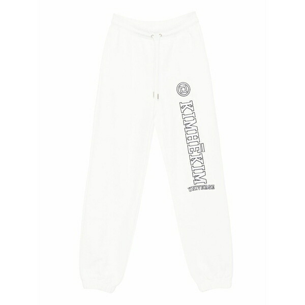 キムヘキム レディース カジュアルパンツ ボトムス Logo-appliqu茫漏 track pants White|asty