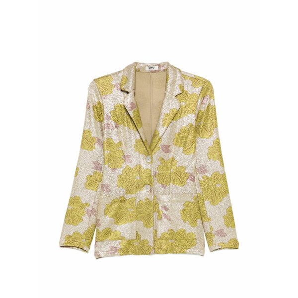 シユ レディース 上衣＆上衣 アウター Rosella floral-print blazer Gold