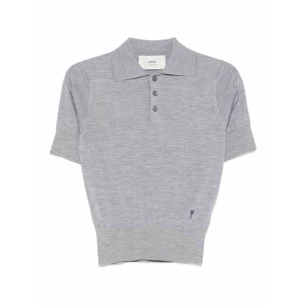 意中の女 レディース スポーツシャツ トップス Short-sleeve polo top Grey