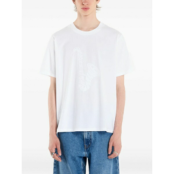 マルタンマルジェラ メンズ プルオーバー トップス Saxophone-print t-shirt White