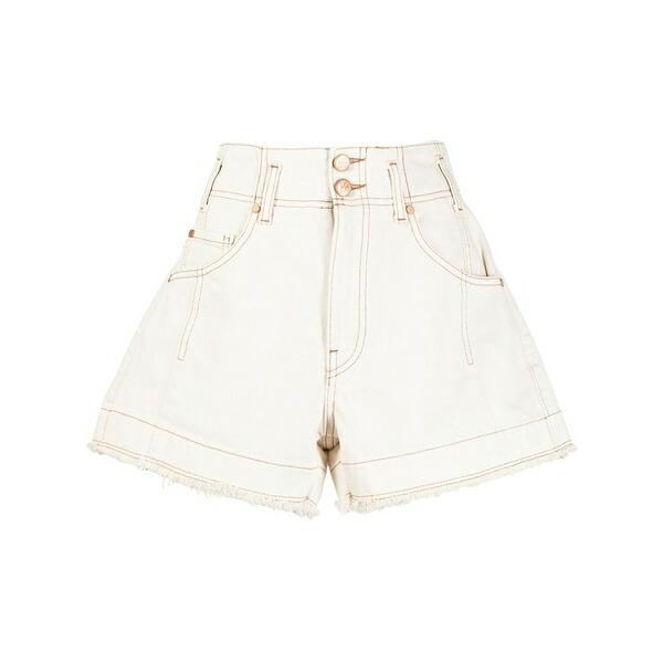 ウラ・ジョンソン レディース カジュアルパンツ ボトムス Wide-leg high-waisted shorts White|asty