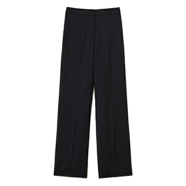 ツインセット レディース カジュアルパンツ ボトムス Wide-leg side-pocket trousers Blue