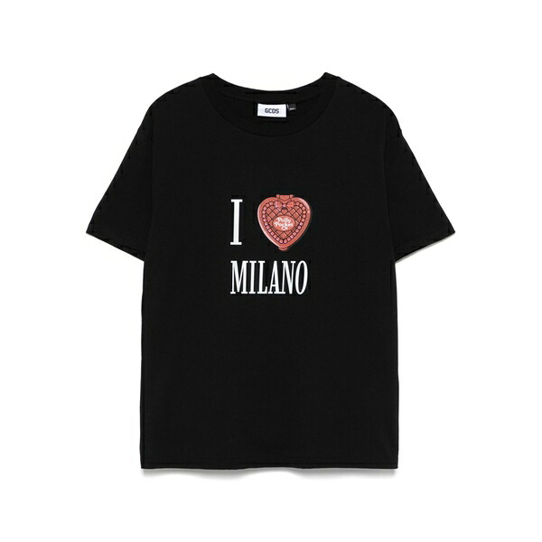 ジーシーディーエス メンズ ティーシャツ トップス X polly pocket milano t-shirt Black トップス-メンズファッション