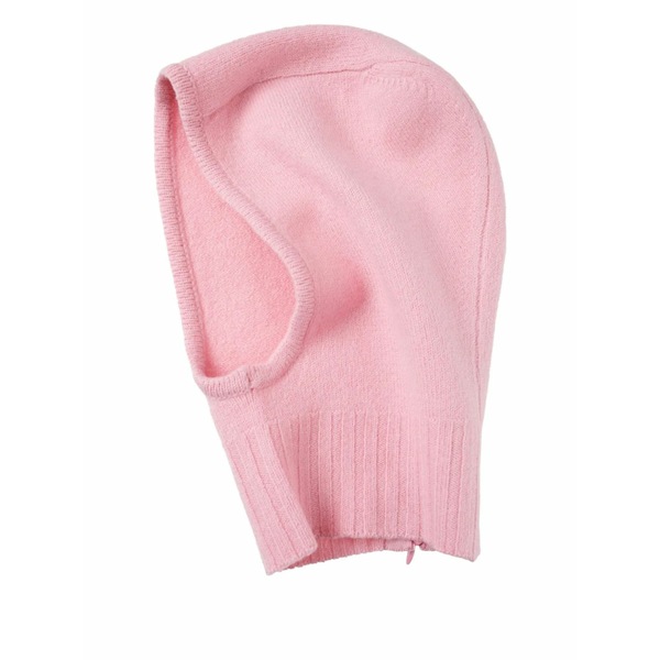 ジル・サンダー メンズ 帽子 アクセサリー Ribbed-detail balaclava Pink|asty