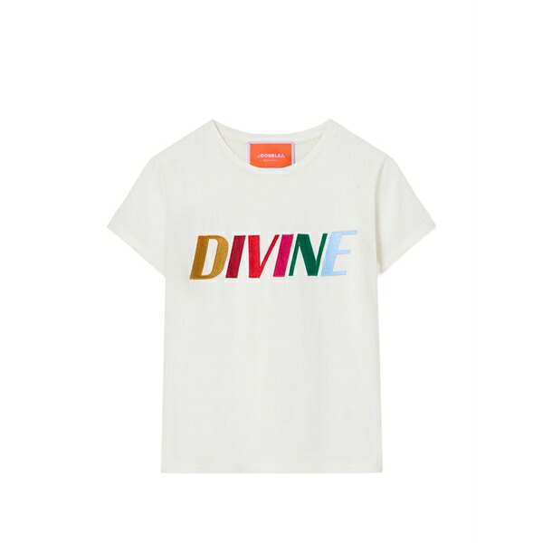 ラ・ダブル・ジェイ レディース プルオーバー トップス Embroidered t-shirt White