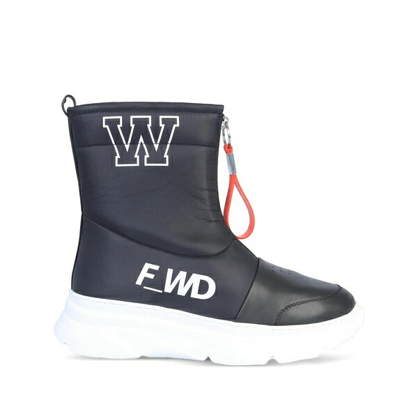 エフ_ダブリュディー メンズ ブーツ シューズ Logo zip boots Blue