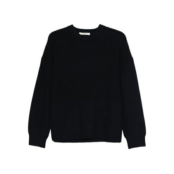 シックススリーナインセブン レディース 編み物\u0026スウェーター アウター Ribbed crew-neck sweater Blue