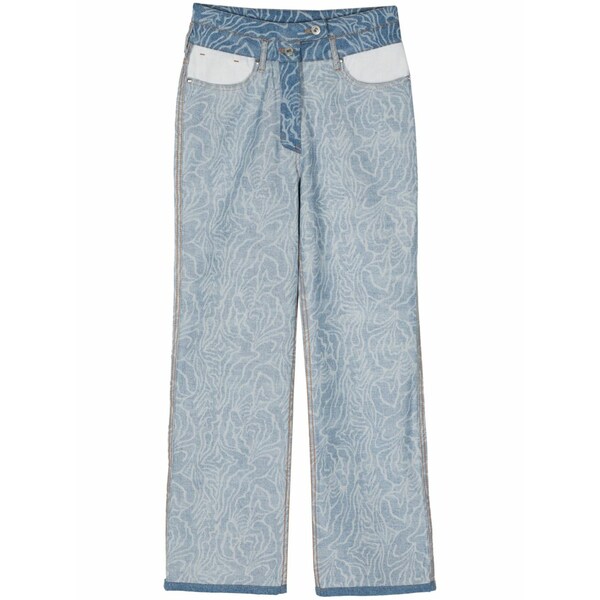 ソニアリキエル レディース デニムパンツ ボトムス Zebra high-rise flared jeans Blue｜asty
