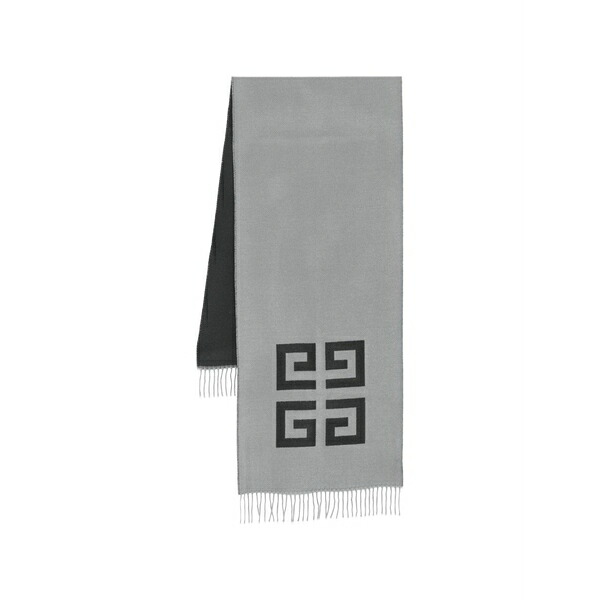 ジバンシー メンズ マフラー・ストール・スカーフ アクセサリー Logo-print scarf Grey|asty