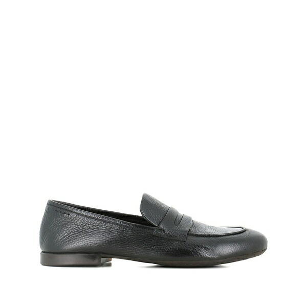 アレクサンダー オット メンズ スリッポン・ローファー シューズ Penny leather loafers Black|asty