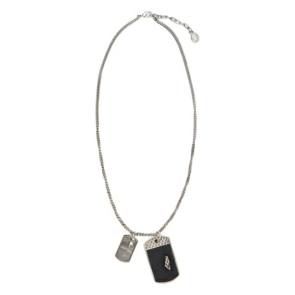 ロベルトカヴァリ メンズ 頸飾り・チョー鉄道車両 添え物 Double-tag necklace Silver