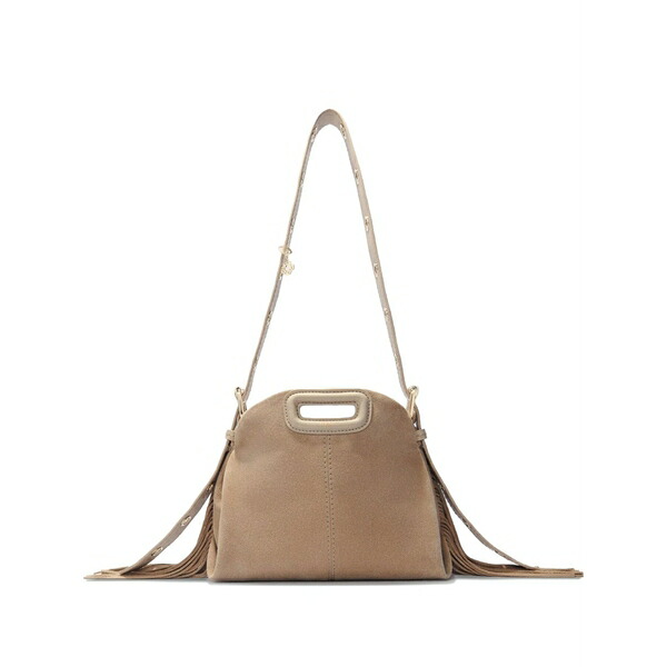 マージュ レディース ショルダーバッグ バッグ Mini miss m fringe-top shoulder bag Neutrals