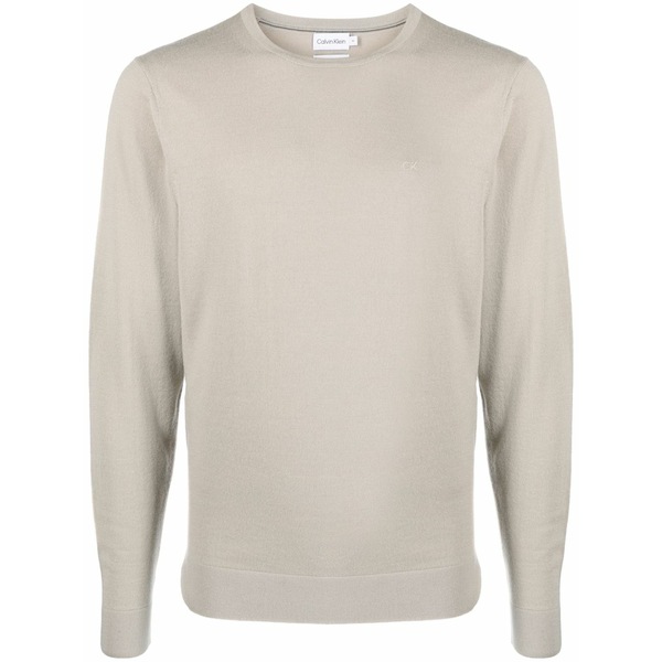 カルバンクライン メンズ 編み物\u0026プルオーバー アウター Superior wool crewneck jumper Neutrals