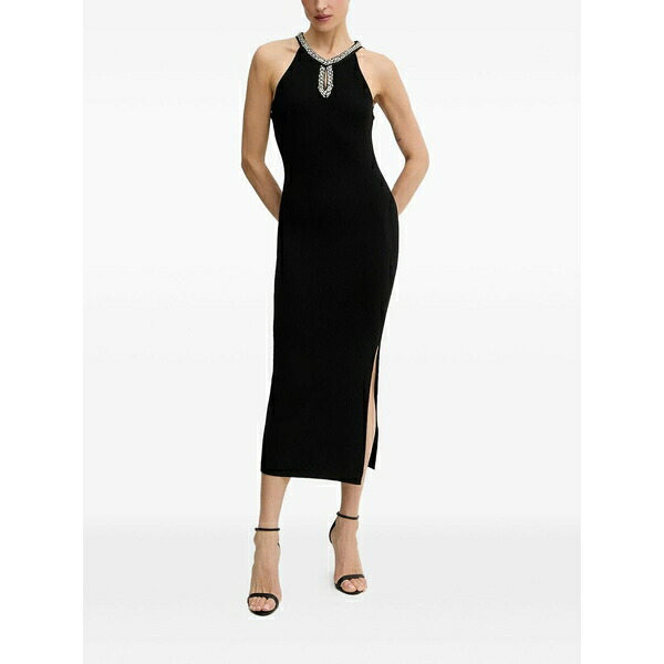 モーガンレーン レディース ワンピース トップス Embellished ribbed maxi dress Black｜asty 24,272円