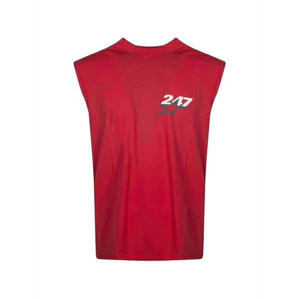 リプレゼント メンズ カットソー トップス Star-print vest Red