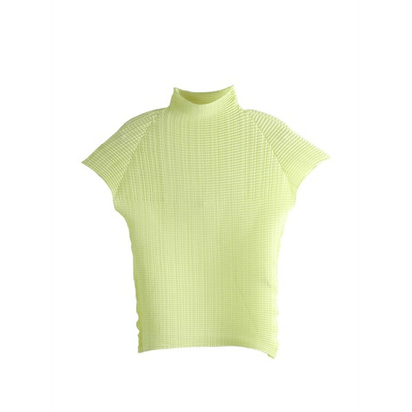イッセイミヤケ レディース プルオーバー トップス Pleated high-neck top Yellow
