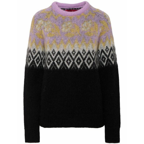 ラ・ダブル・ジェイ レディース ニット&セーター アウター Slope sweater Black｜asty