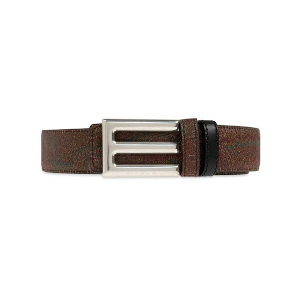 エトロ メンズ 三尺帯 付属物 Logo-buckle belt Brown