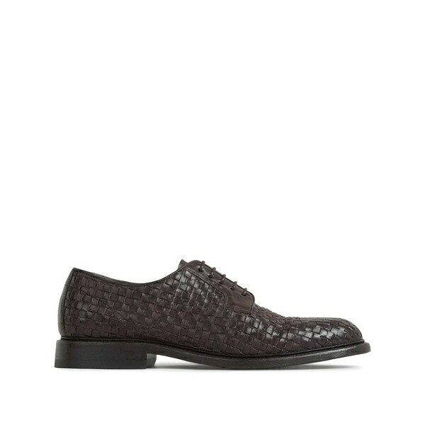 緑であること・ジョージ メンズ 御召しものシューズ シューズ Interwoven derby shoes Brown