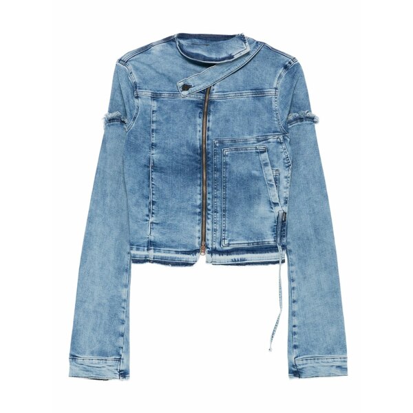 オットリンガー レディース 上衣＆上衣 アウター Frayed denim jacket Blue