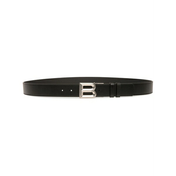 バリー メンズ 三尺帯 添え物 Logo-buckle leather belt Black