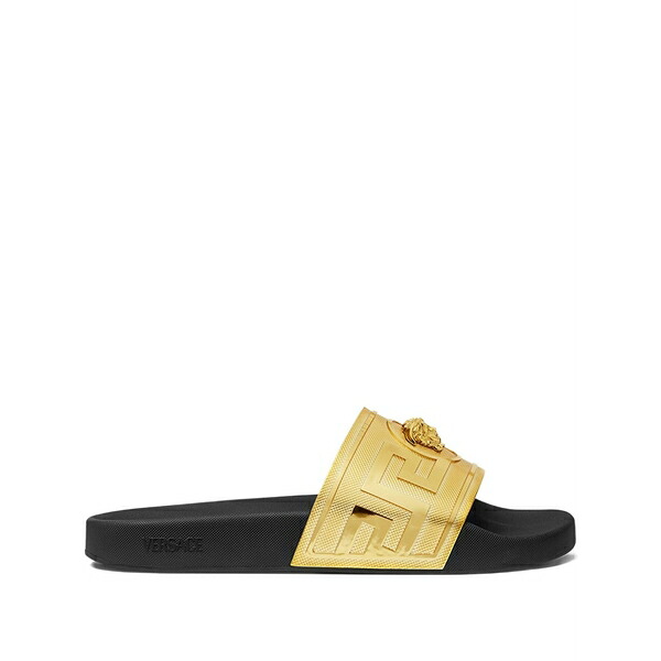 ヴェルサーチ メンズ サンダル シューズ La medusa slides Gold