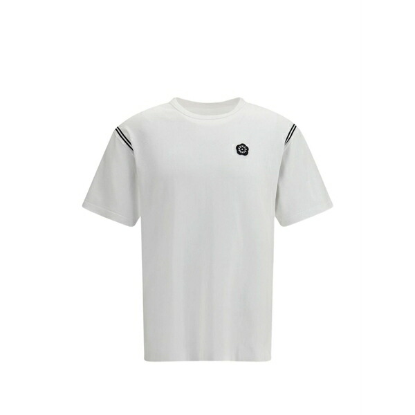 ケンゾー メンズ プルオーバー トップス Flower-detail t-shirt White