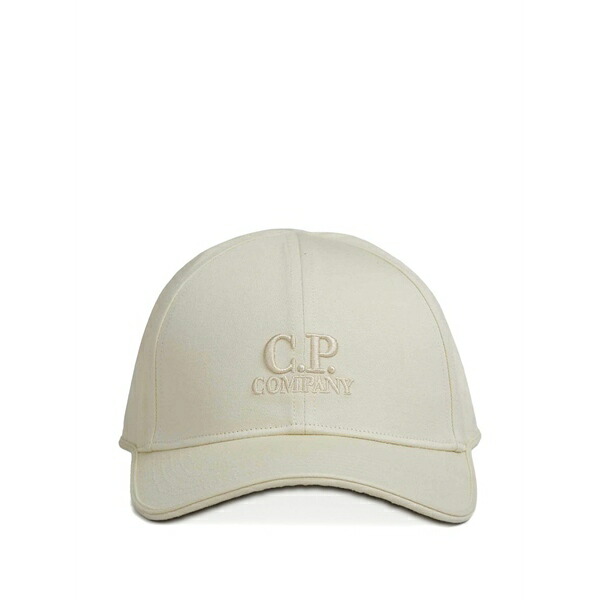 シーピーカンパニー メンズ 帽子 アクセサリー Logo-embroidered cap Neutrals